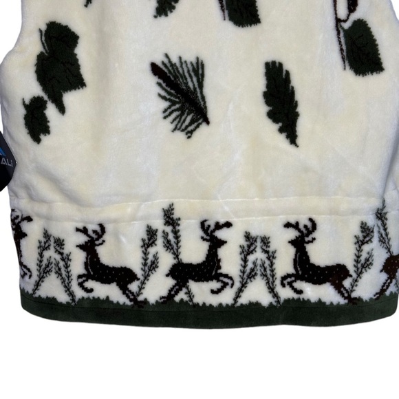 Denali Deer Print Soft Fleece Full Zip Lined Vest Womens Size XL - Picture 6 of 11